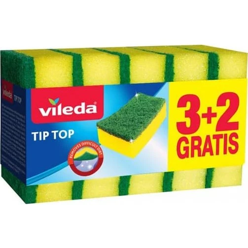 Vileda Tip-Top Opvaskesvampe 5 stk. (3+2 gratis)
