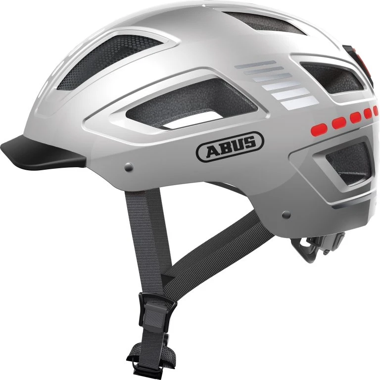 ABUS Hyban 2.0 LED Cykelhjelm - Signal Silver - L (56-61 cm)