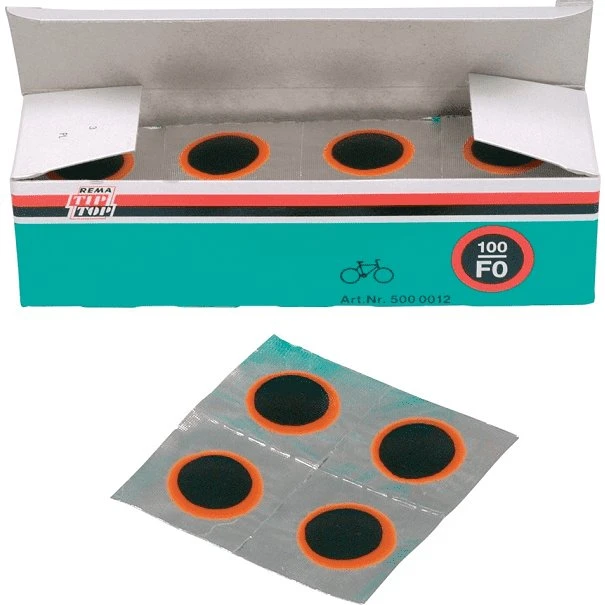 TipTop F0 cykelslangelapper 16mm - 100 stk.