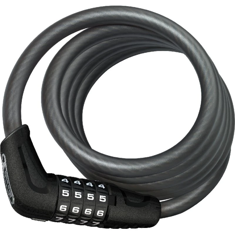 Abus Numero 5510C Spirallås, 180 cm, Sort