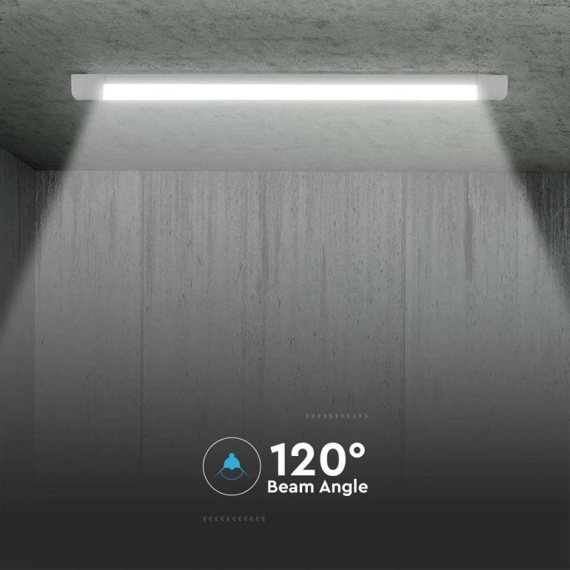 V-Tac 120cm 40W LED armatur - Varm hvid (3000K)