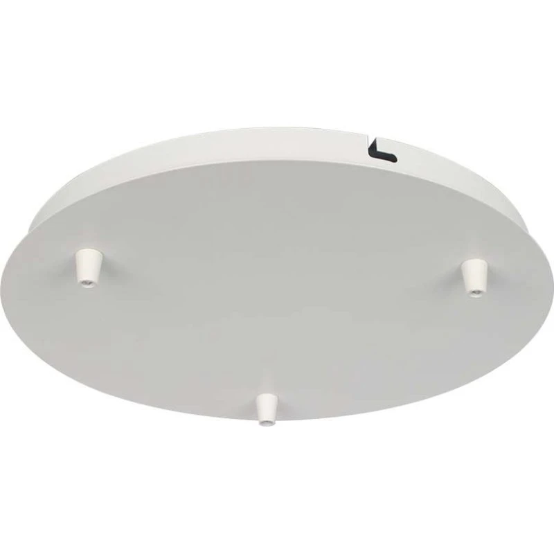 Ståltag Roset i mat hvid - Ø300x25 mm til 3 lamper