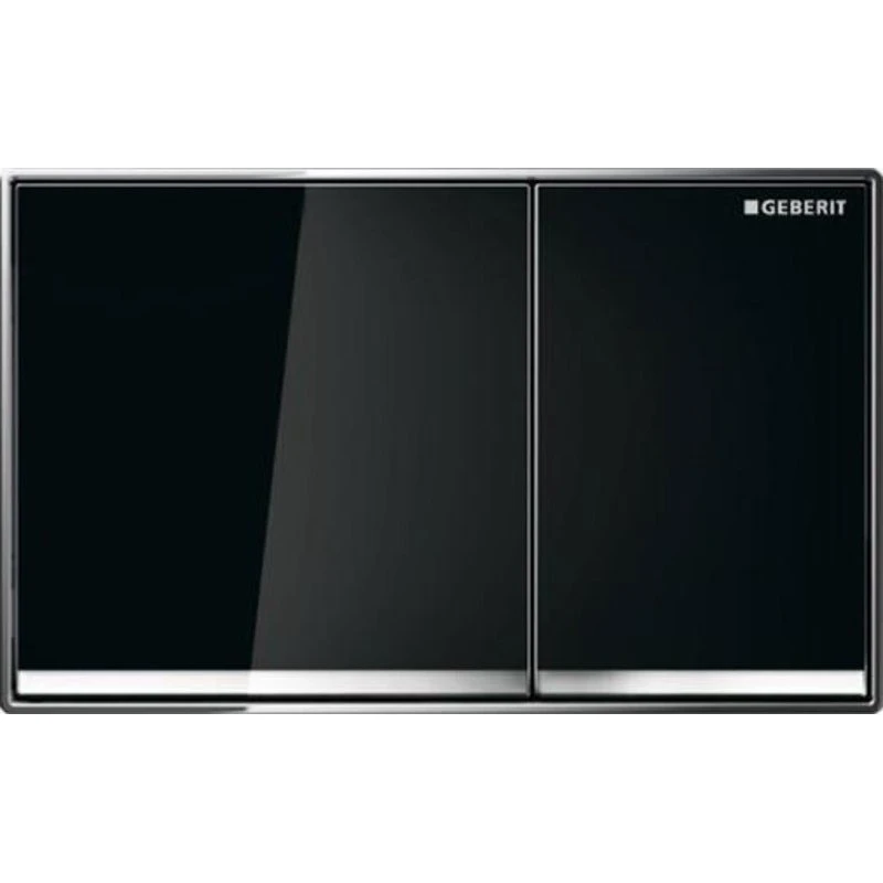Geberit Omega 60 Square betjeningsplade, sort glas