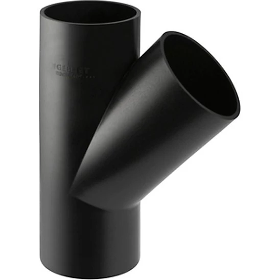 GEBERIT PE-HD grenrør 45° 125-63mm til afløb