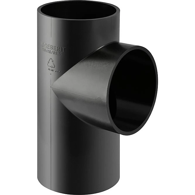 Geberit PE-HD grenrør 88,5° 110-110mm til afløb