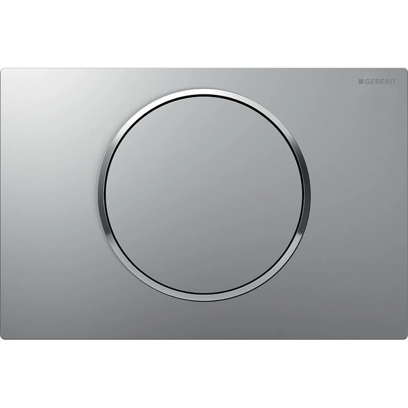 Geberit Sigma 10 Round betjeningsplade, mat krom/krom