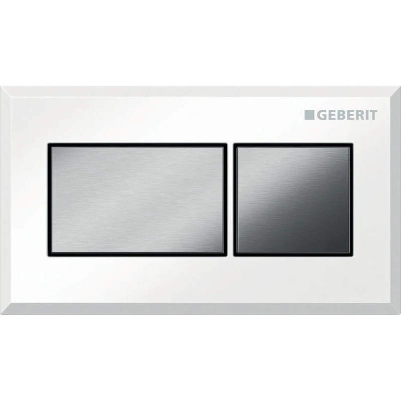 Geberit Square betjeningsplade, hvid/krom