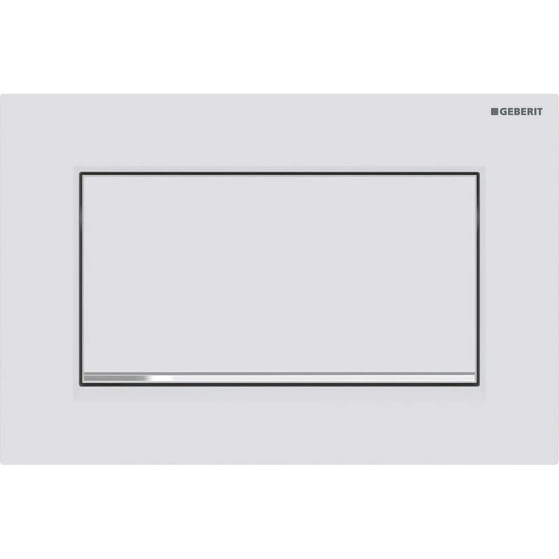 Geberit Sigma 10 Square betjeningsplade, mat hvid/krom