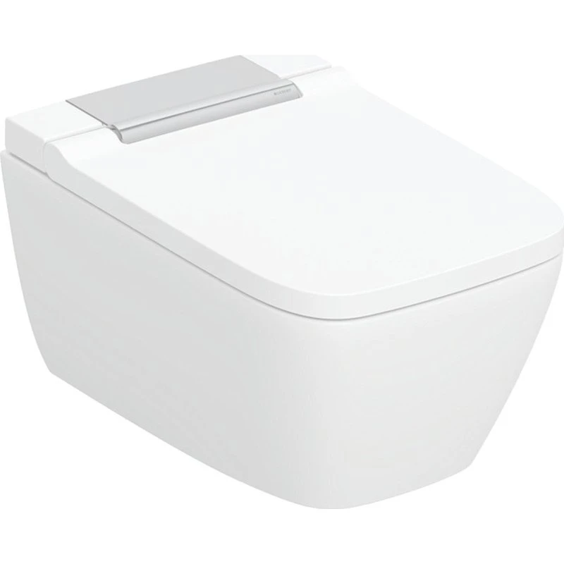 Geberit AquaClean Sela Square douchetoilet, hvid/krom