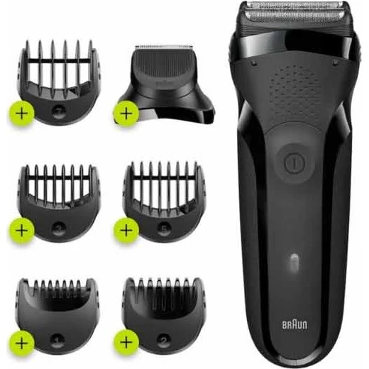 Braun Series 3 Shave & Style 300BT 3-i-1 barbermaskine, sort/grøn