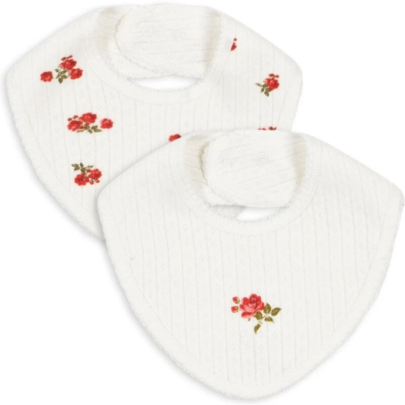 Konges Sløjd Minnie 2-pak hagesmække Rose Red/Snow White