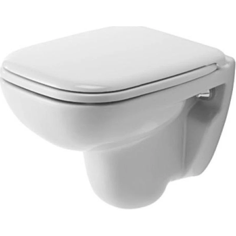 Duravit D-Code væghængt toilet, hvid, kort model