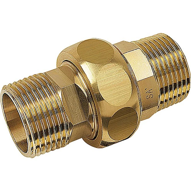 PURAFIT Union 1/2'' Nippel/Nippel i blyfri siliciumbronze m. pakning