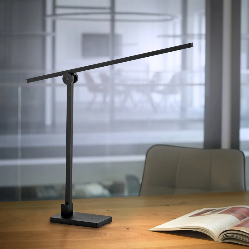 Paul Neuhaus Pure Grafo LED-bordlampe, sort med sensor