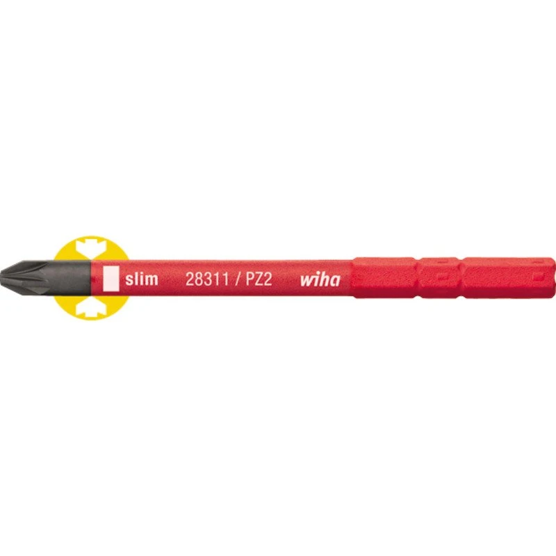 Wiha SlimBit PZ2 – 1000V isoleret Pozidriv-bit