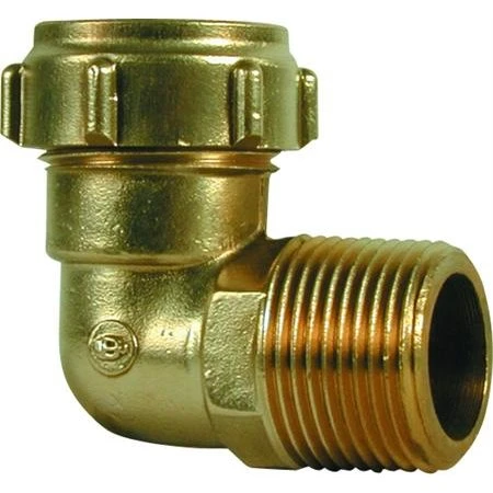 VSH Kompressions vinkel 15 mm x 1/2" nippel