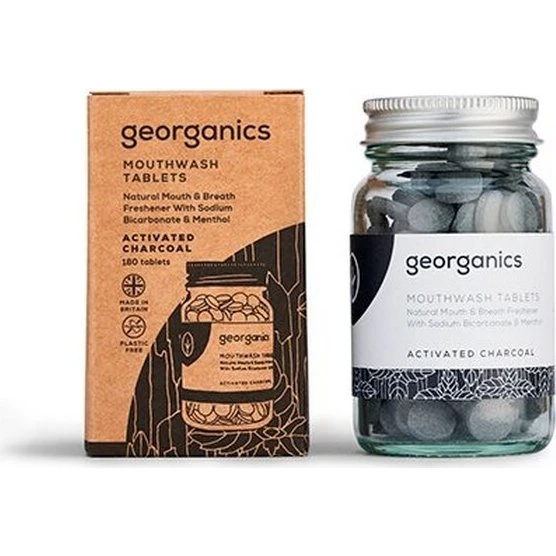 Georganics Mundskylletabletter med aktivt kul (148 g)