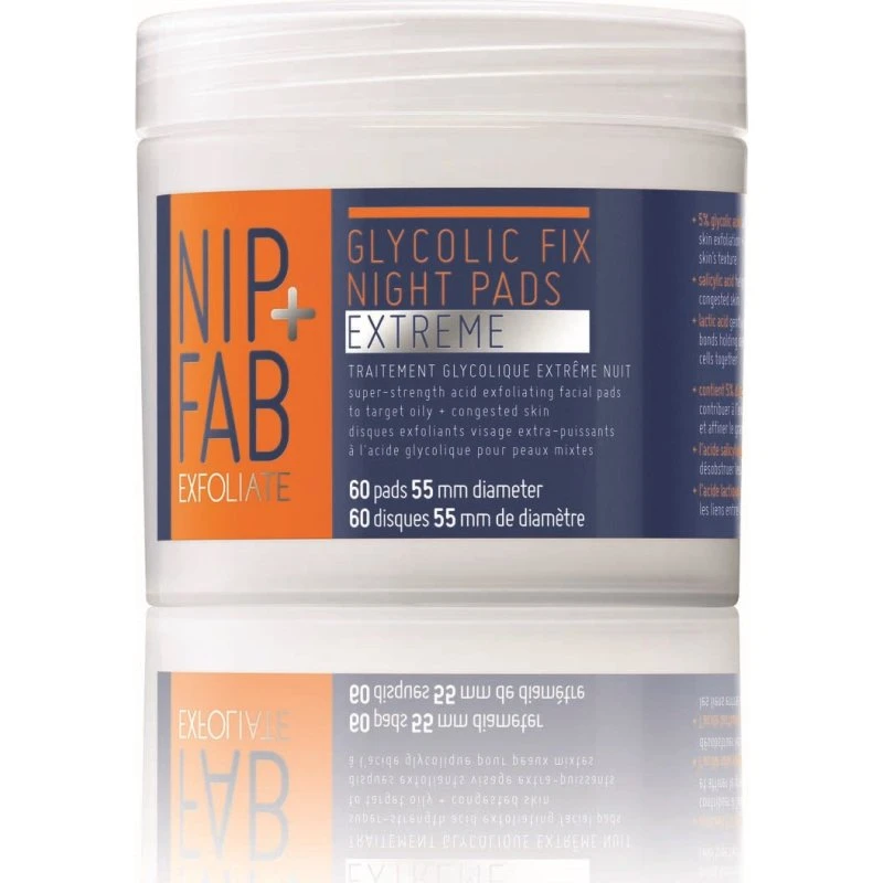 NIP+FAB Glycolic Fix Exfoliate Night Pads Extreme 60 stk