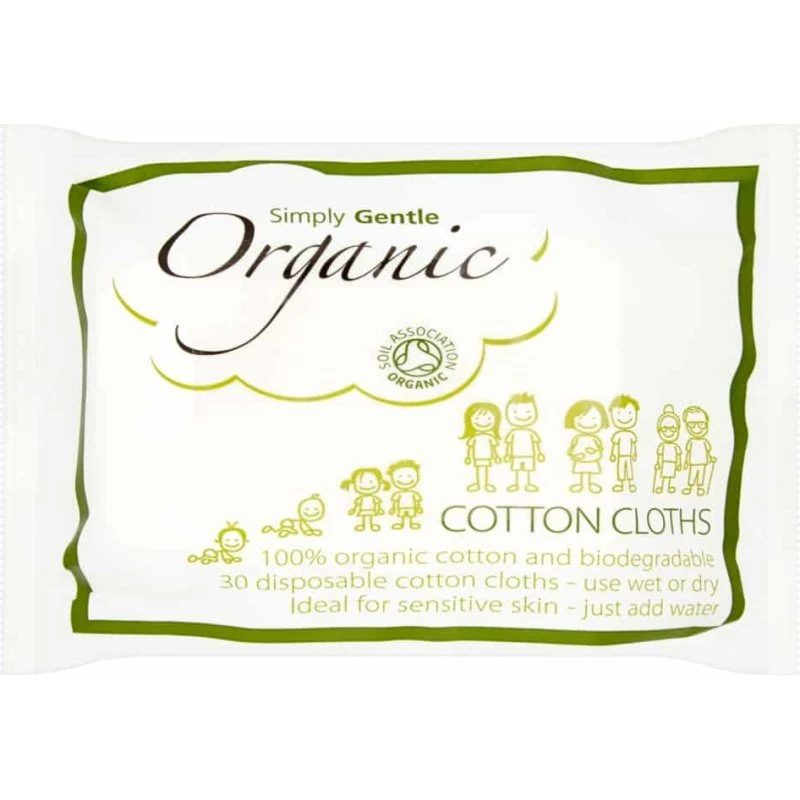 Simply Gentle Økologiske 3-i-1 Makeupfjerner Vådservietter
