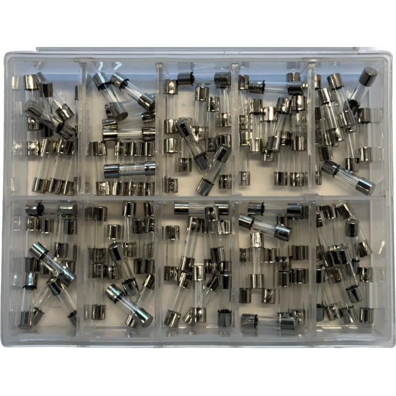 Velleman Sikringssortiment - 100 stk. 5x20mm, Flink (0,1A - 5A)