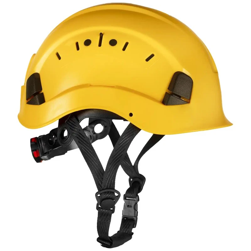 HelmIQ Sikkerhedshjelm med ventilation og hagerem, Gul