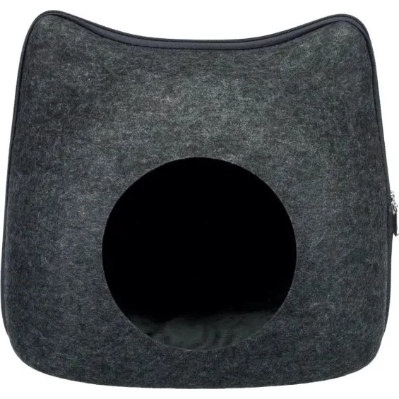 Trixie Kat Hyggehule i filt, 38×35×37 cm