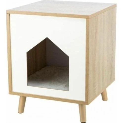 Trixie Kattehus med ben, brun/hvid 40×50×40 cm