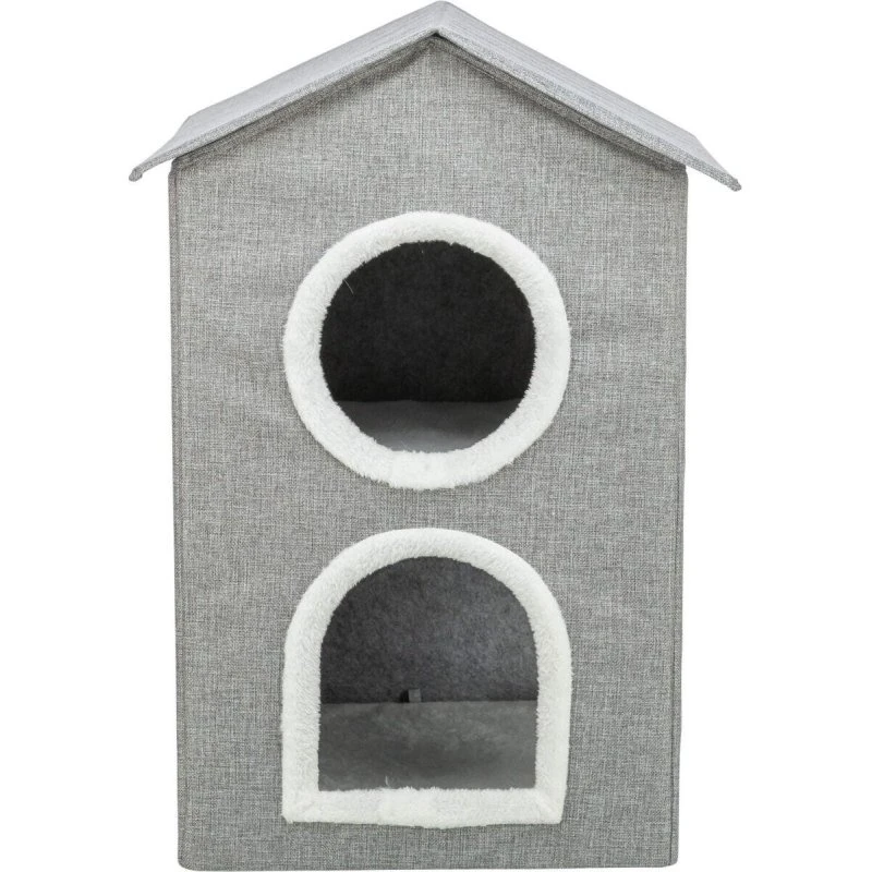 Trixie Kattehule lysegrå 47×67×47 cm, foldbar med pude