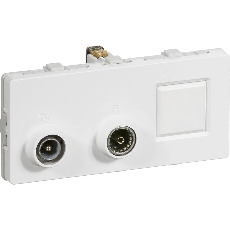 LK FUGA Antenne/dataudtag TD304 TV, R & RJ45, 2 modul, hvid