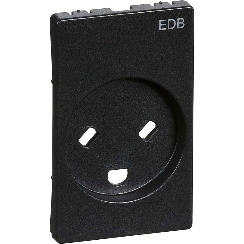 FUGA afdækning til EDB stikkontakt, 1,5 modul, koksgrå