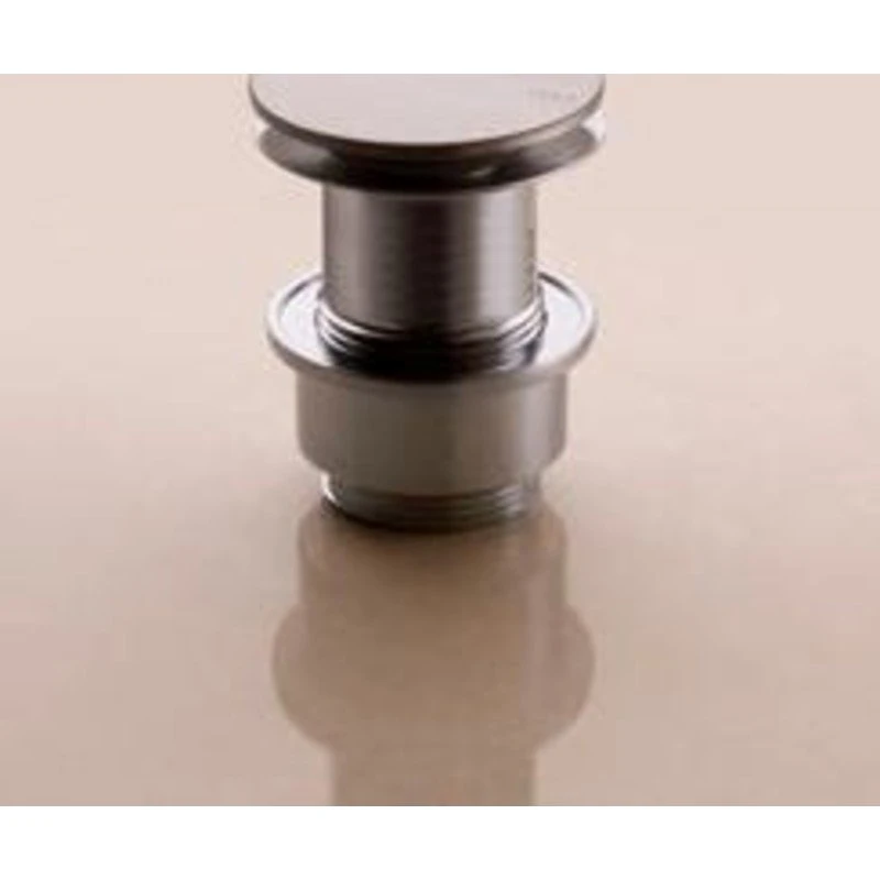 Vola A63 bundventil, push-open, børstet krom, 1 1/4"