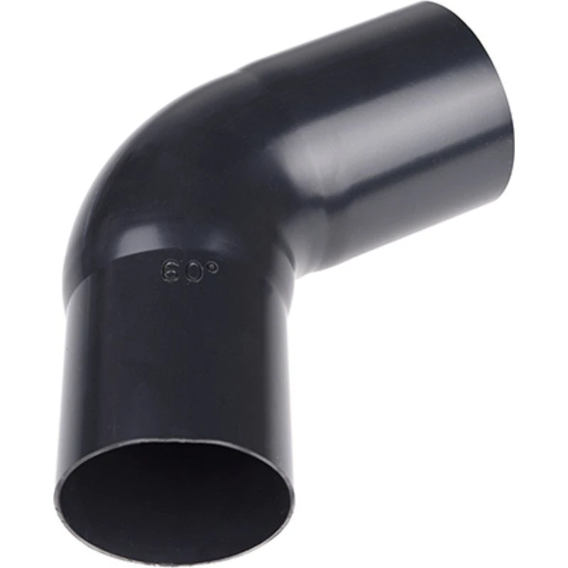 Plastmo Bøjning 60 grader, 110 mm, sort