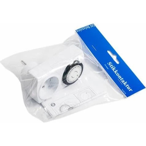 Mekanisk 24-timers tænd/sluk ur – Mini timer til indendørs brug