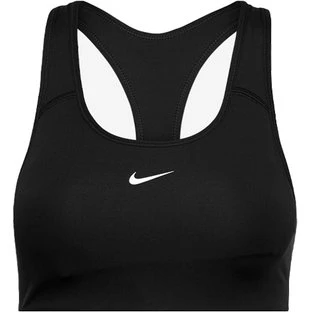 Nike Swoosh dame sports-bh, medium support, udtagelig pude - Sort/Hvid