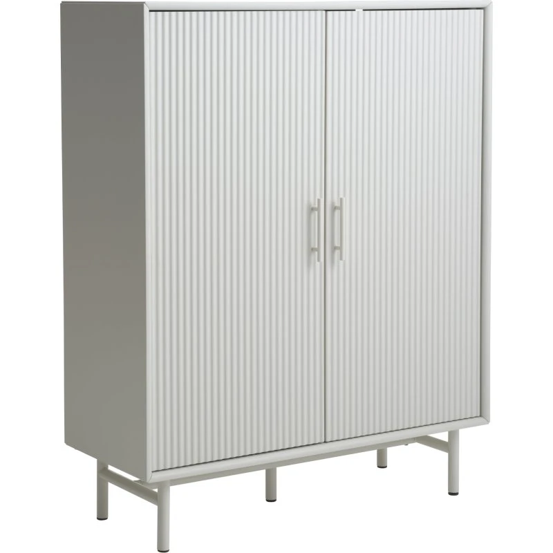 Nordique Design Palma Højskab - Hvid/Greige 125x40x100 cm