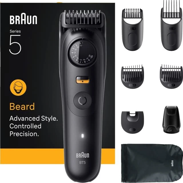 Braun Series 5 BT5560 skægtrimmer - sort, våd/tør, 0,5–20 mm