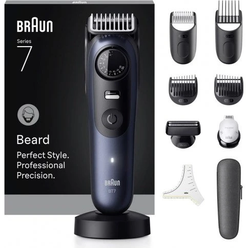 Braun Series 7 BT7540 skægtrimmer, mørkeblå (Wet & Dry, 0,5–20 mm)