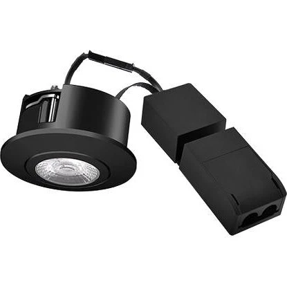 DIOSPOT 40 Mat Sort Rund LED-spot 6W 450lm 38°