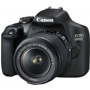 Canon EOS 2000D med 18-55mm IS II (sort) + LP-E10 batteri