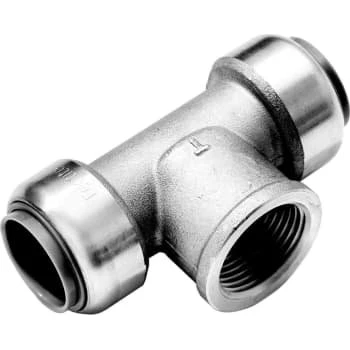 Roth Tee 15x1/2"x15 mm i rustfrit stål til PEX, Cu og RF rør