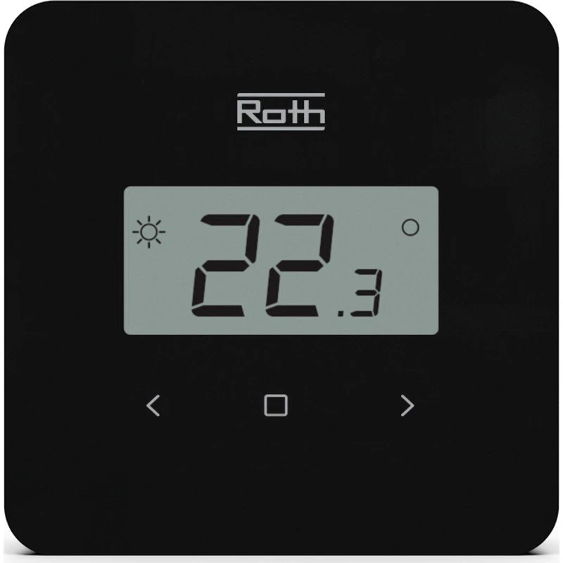 Roth Touchline SL Standard trådløs rumtermostat, sort