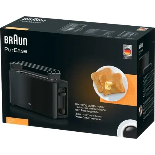 Braun HT 3110 Brødrister 2 skiver 1000W - Sort