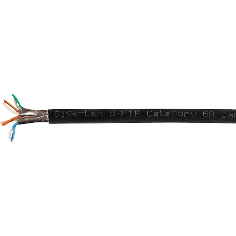 GIGA-LAN Kat6a U/FTP Udendørs Datakabel, 4x2xAWG23, Sort