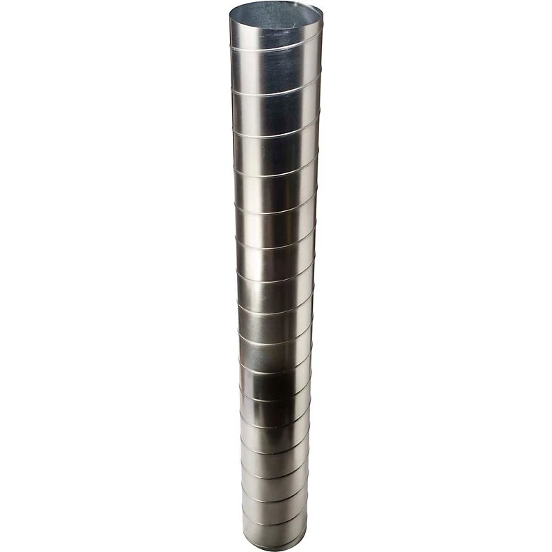 Ventilationsrør Ø160 mm - 3 mtr. - Galvaniseret spiralfalset