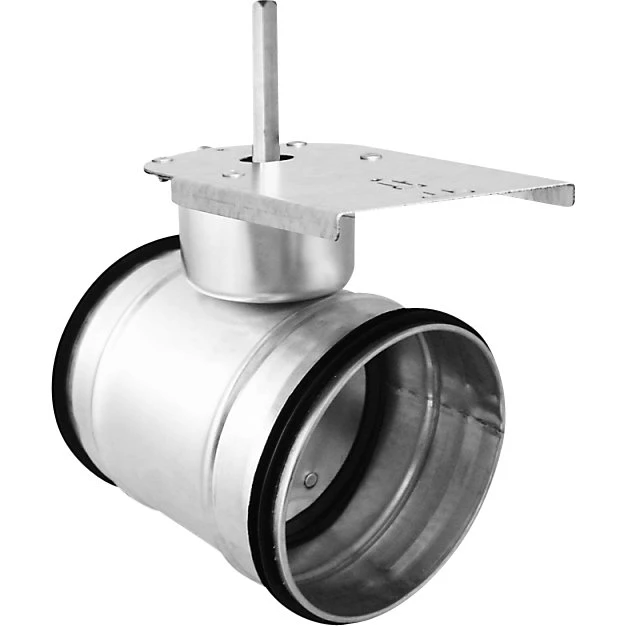 Tæt spjæld Ø160 med 8x8mm firkantet aksel