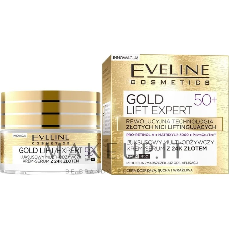 Eveline Gold Lift Multi-nourishing Serum Cream Expert 50+ 50ml