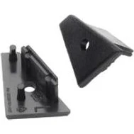 DIOFLEX CORNER10 G2 endestykke med hul, sort (2 stk.)