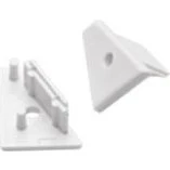DIOFLEX CORNER10 G2 endestykke med hul, hvid (2 stk.)