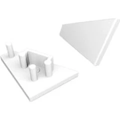 DIOFLEX CORNER10 G2 endestykke hvid - 2 stk.