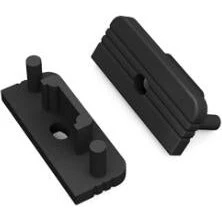 DIOFLEX SURFACE10 gen2 endestykke med hul, sort (2 stk)